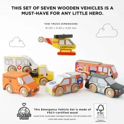 Helicóptero de emergencia y vehículos de rescate - Le Toy Van