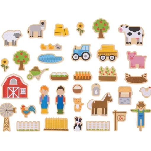 Imanes de madera de granja - Bigjigs Toys