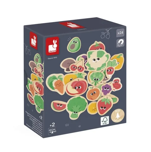 Imanes frutas y verduras 24 piezas - Janod