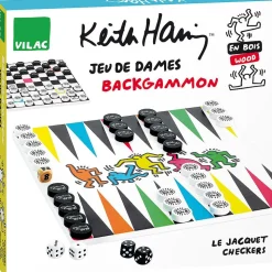 Jeu de Dames Backgammon Keith Haring - Vilac