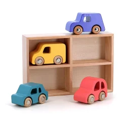 Juego de 4 coches de madera City - Vilac