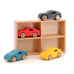 Juego de 4 coches de madera Supercars - Vilac