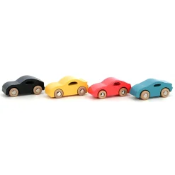 Juego de 4 coches de madera Supercars - Vilac
