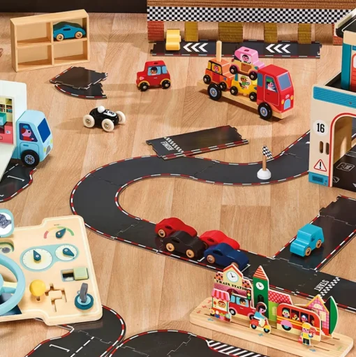 Juego de 4 coches de madera Supercars - Vilac