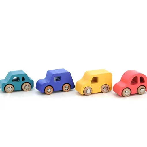 Juego de 4 coches de madera City - Vilac