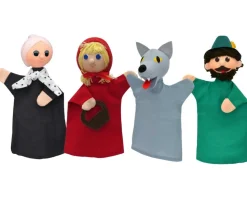 Juego de 4 marionetas de Caperucita Roja - Mú