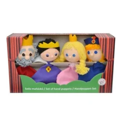 Juego de 4 marionetas de la familia real - Mú