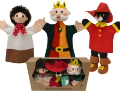 Juego de 3 marionetas El gato con botas - Mú