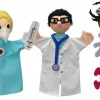 Juego de 5 marionetas Mundo médico - Mú