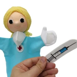Juego de 5 marionetas Mundo médico - Mú