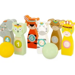 Juego de bolos de animales 10 cm - Ulysse