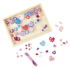 Juego de cuentas de madera Corazones pequeños - Melissa & Doug
