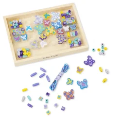 Juego de cuentas de madera de mariposa - Melissa & Doug