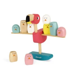 Juego de equilibrio Flamenco de madera rosa - Janod