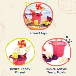 Juego de playa rojo - B.Toys