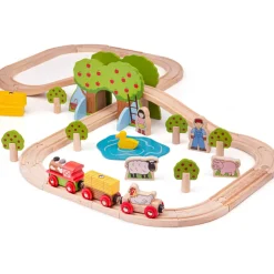 Juego de tren de granja - Bigjigs Toys