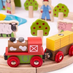 Juego de tren de granja - Bigjigs Toys