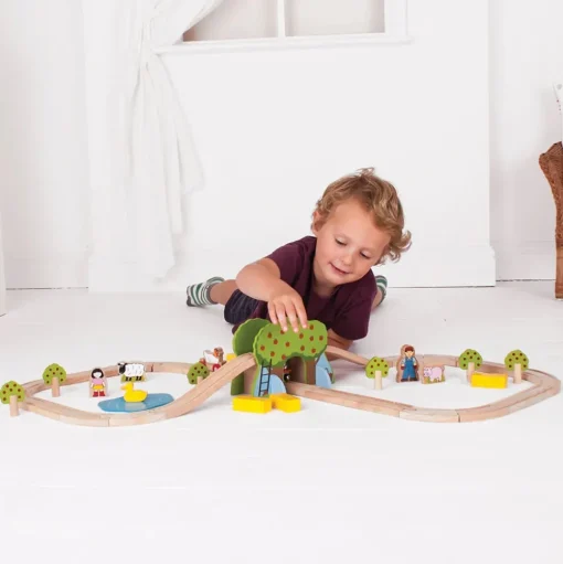 Juego de tren de granja - Bigjigs Toys
