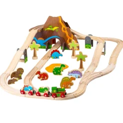 Juego de tren Dinosaurio - Bigjigs Toys