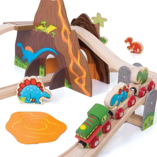 Juego de tren Dinosaurio - Bigjigs Toys