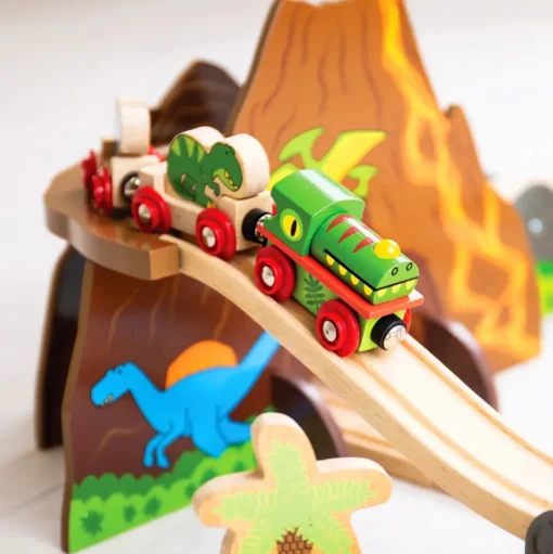 Juego de tren Dinosaurio - Bigjigs Toys