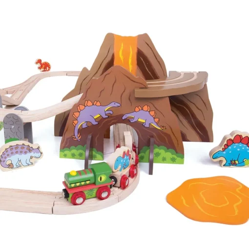 Juego de tren Dinosaurio - Bigjigs Toys