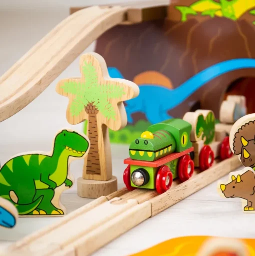 Juego de tren Dinosaurio - Bigjigs Toys