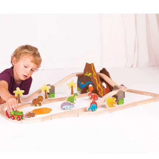 Juego de tren Dinosaurio - Bigjigs Toys