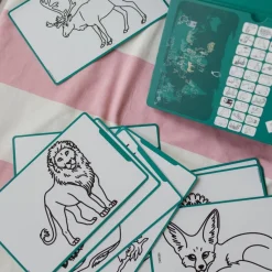 Kidydraw-Mini Tableta de dibujo - Animales del mundo - Kidywolf
