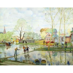 La primavera rusa de Kustodiev - Puzzle Michèle Wilson