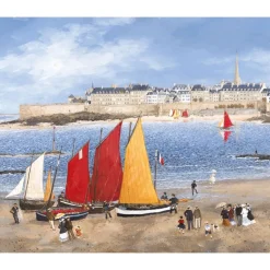 Las murallas de Saint-Malo Delacroix - Puzzle Michèle Wilson