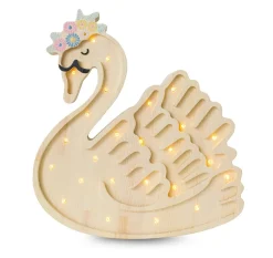 Lámpara cisne madera natural - Little Lights