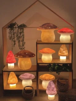 Lámpara de noche LED con forma de champiñón dorado - Egmont Toys