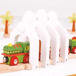 Locomotora y vagones Dinosaurio - Bigjigs Toys