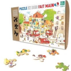 Los bomberos de Laure Cacouault - Puzzle Michèle Wilson