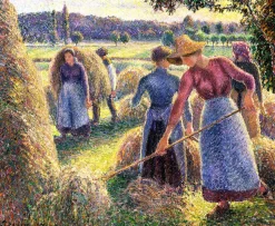 Los henificadores de Pissarro por la noche - Puzzle Michèle Wilson