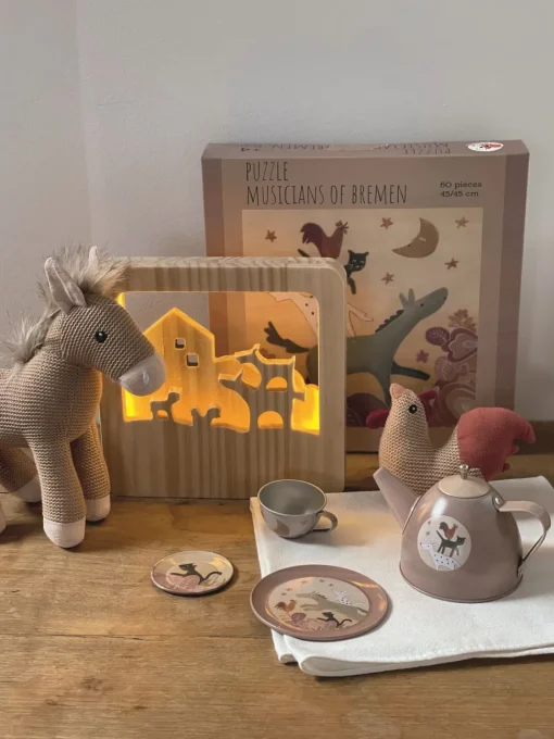 Luz nocturna de madera Bremen Musicians - Egmont Toys