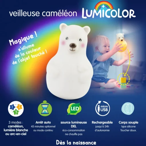 Luz nocturna del oso Lumicolor - Pabobo