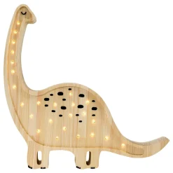 Luz nocturna Diplodocus madera natural - Little Lights