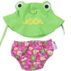 Maillot y gorra de rana (3-6M) - Zoocchini