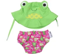 Maillot y gorra de rana (3-6M) - Zoocchini
