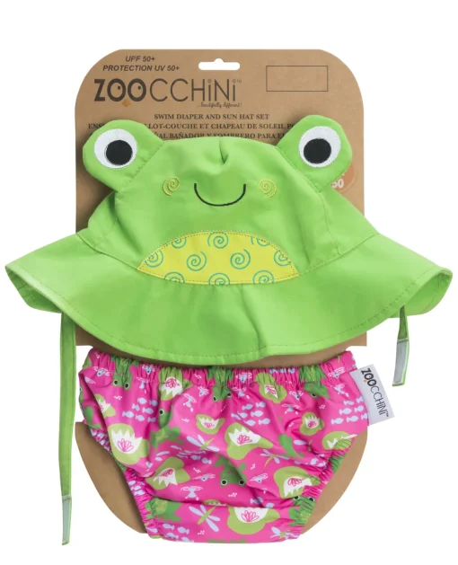 Maillot y gorra de rana (3-6M) - Zoocchini