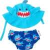 Maillot y gorra Shark (6-12M) - Zoocchini
