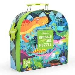 Maleta Puzzle My Dinosaur 104 pcs - Mideer