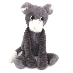 Mamá burro de peluche y su bebé gris - Les Déglingos