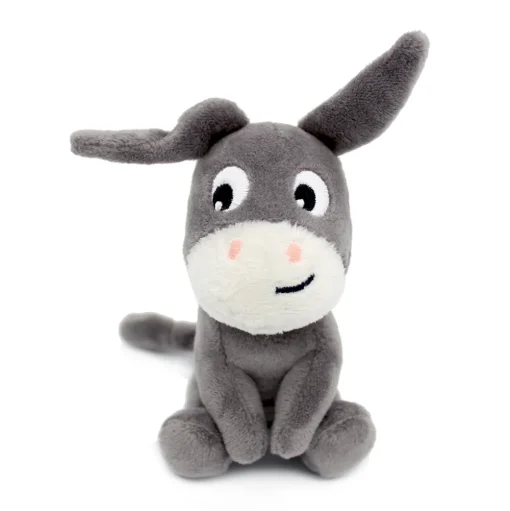 Mamá burro de peluche y su bebé gris - Les Déglingos