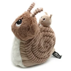 Mamá caracol de peluche y su bebé marrón - Les Déglingos