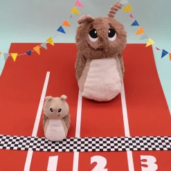 Mamá caracol de peluche y su bebé marrón - Les Déglingos