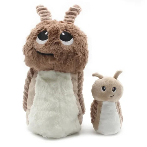 Mamá caracol de peluche y su bebé marrón - Les Déglingos