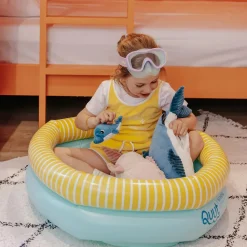 Mamá delfín de peluche y su bebé azul - Les Déglingos